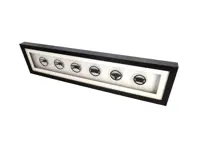 Collection de 6 volants Porsche Art - Coffret encadré à l'échelle 1:8